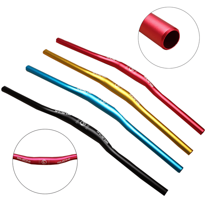 620Mm Dia. 31.8Mm Aluminium Alloy Ultra Lightweight Bicycle Mountain Bike Handlebar Flat Riser Bar for Fixed Gear Bikes - MRSLM