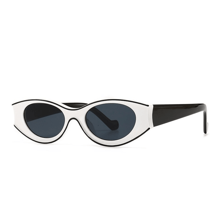 Cat Eye Retro Oval Dot Paint Sunglasses - MRSLM