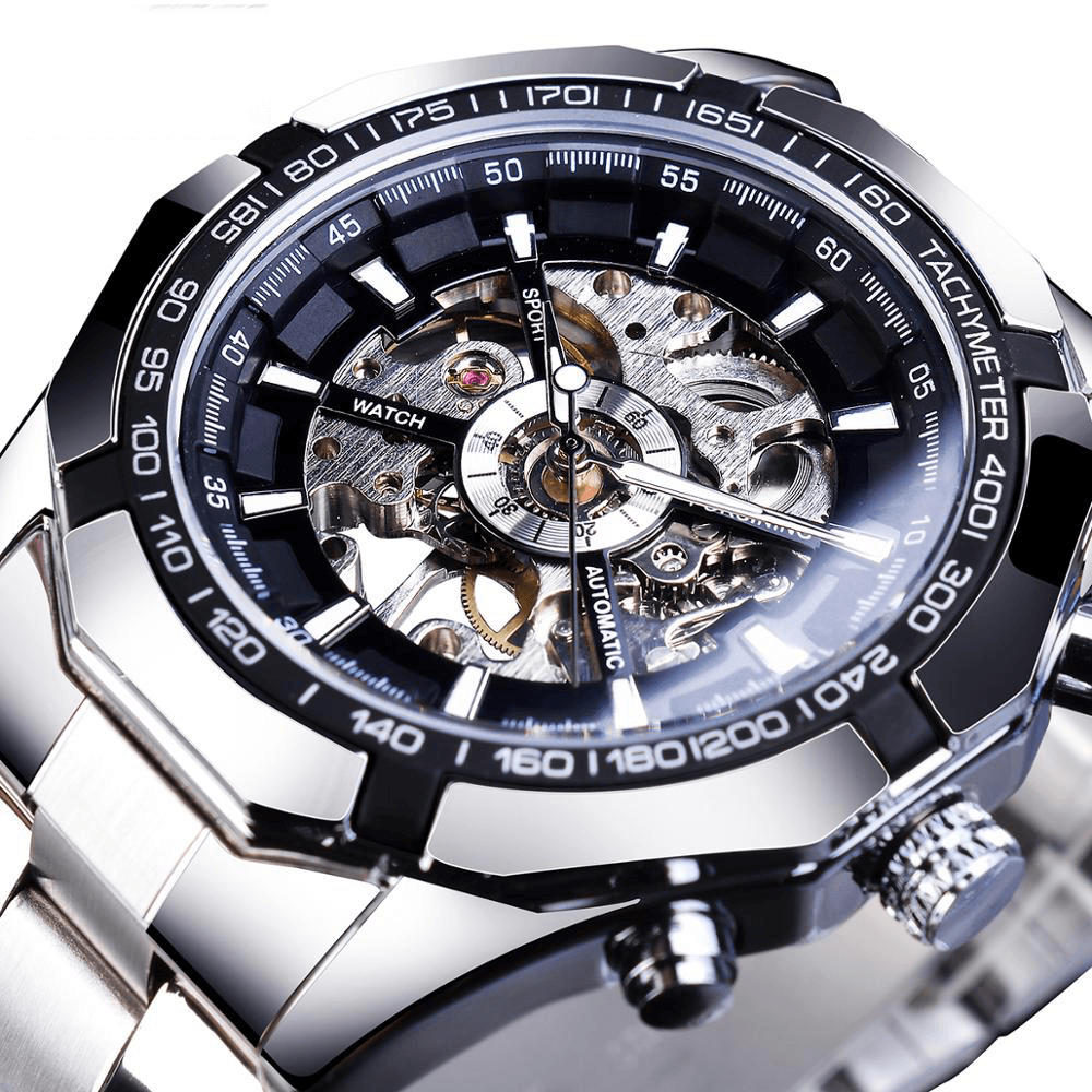 Forsining S101 Fashion Men Watch 3ATM Waterproof Luminous Display Mechanical Watch - MRSLM