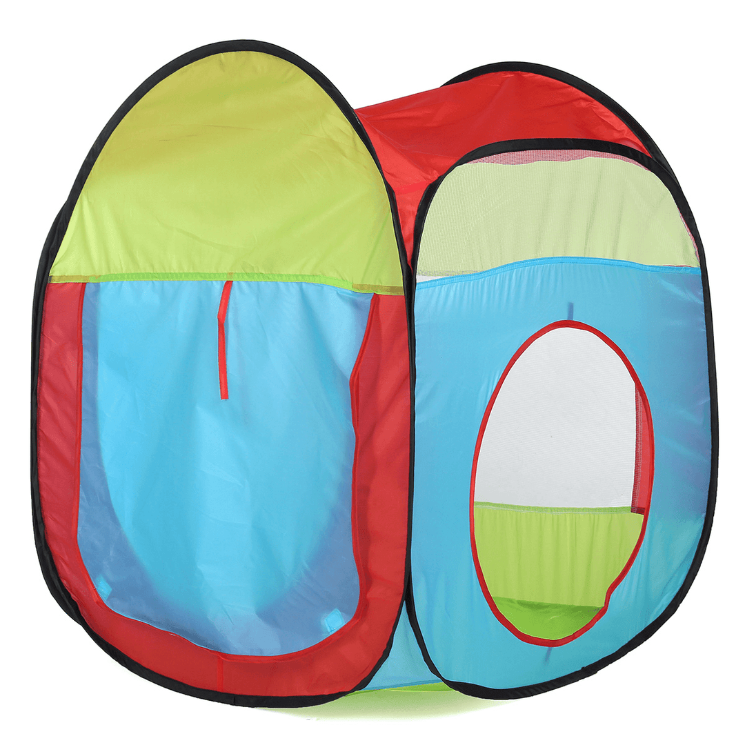Portable 3 in 1 Childrens Baby Kids Play Tent Toddlers Tunnel Ball Pit Set Children Baby Cubby Playhouse - MRSLM