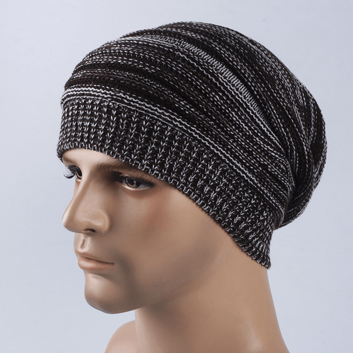 Two-Color Melaleuca Folds Men'S and Women'S Autumn and Winter Warm Woolen Hat - MRSLM