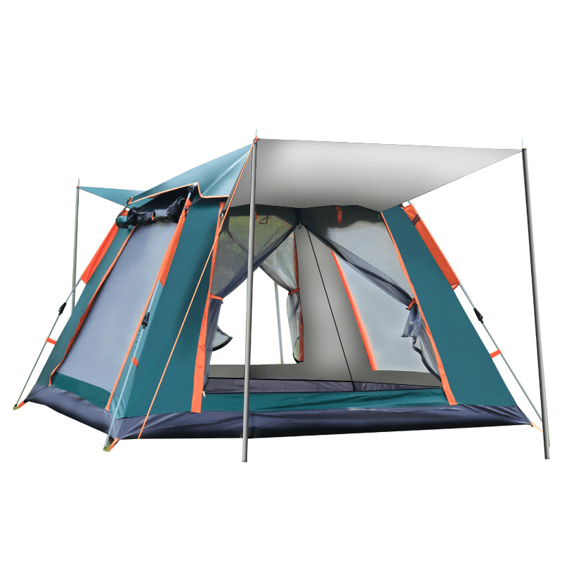 Outdoor Automatic Tent 4 Person Family Tent Picnic Traveling Camping Tent Outdoor Rainproof Windproof Tent Tarp Shelter - MRSLM