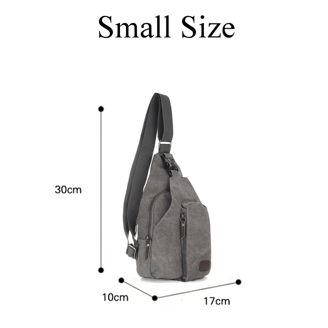 Canvas Chest Bag Christmas Gifts Outdoor Sport Camping Hiking Shoulder Backpack - MRSLM