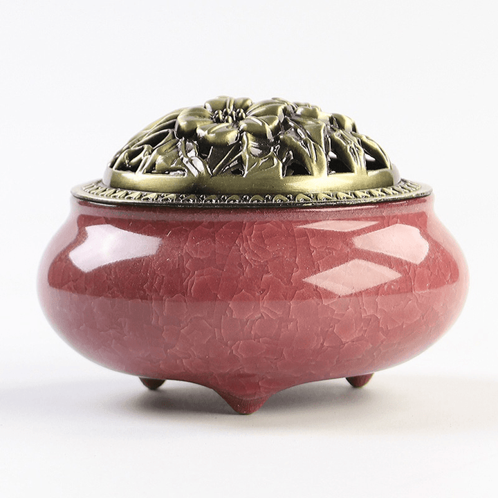 Ceramic Incense Burners Portable Porcelain Censer Buddhism Incense Holder Home Tea House Yoga Studio Decorations - MRSLM