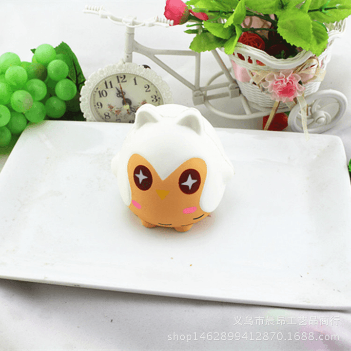 Squishy Owl 10Cm Soft Sweet Cute Bird Animals Slow Rising Collection Gift Decor Toy - MRSLM