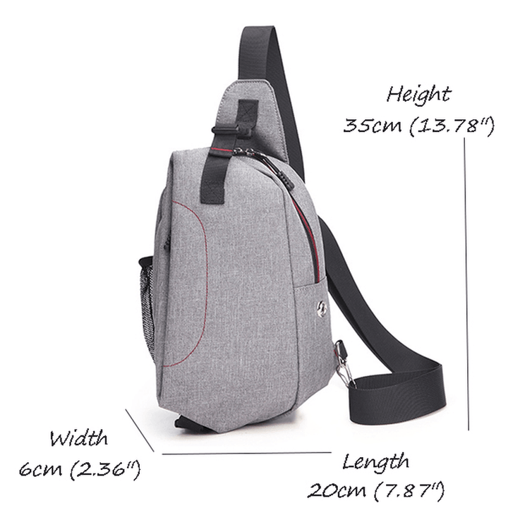 Men Canvas Outdoor Sport Multi-Functional Crossbody Bag - MRSLM