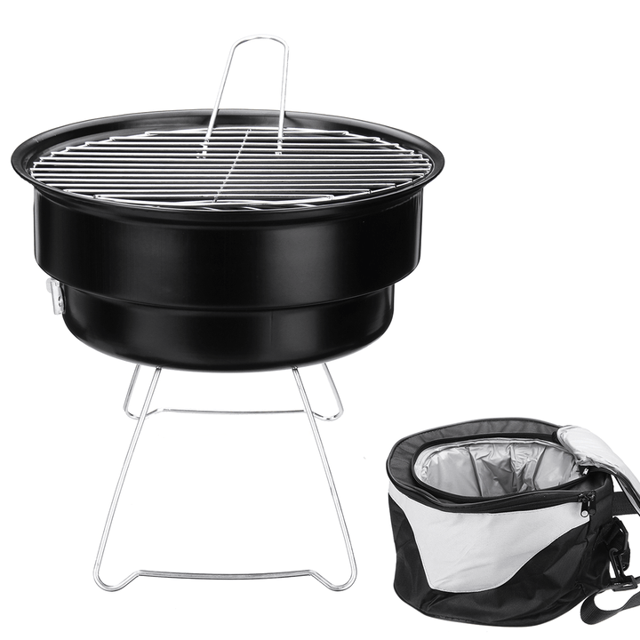 2 in 1 Portable Barbecue Oven Folding BBQ Grill with Cooler Bag Camping Hiking Picnic - MRSLM