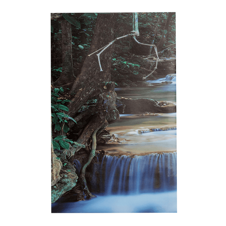 Large Framed Canvas Prints Forest Waterfall Painting Home Hanging Wall Decorations - MRSLM