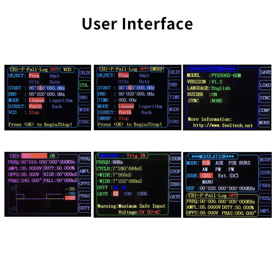 Fy8300-10Mhz/30Mhz/60Mhz Fully Numerical Control Three+Four Channel Function/Arbitrary Waveform Signal Generatorgenerator Signal-Source-Frequency-Counter DDS Three-Channel Signal Generator - MRSLM