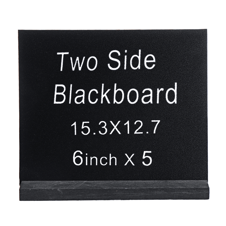 Blackboard Double Side Rustic Sign Message Board Cafe School with Base Stands - MRSLM