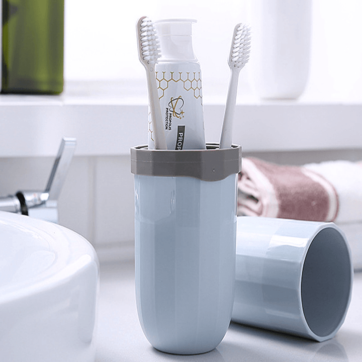 Wash Cup Toothbrush Cup Outdoor Camping Portable Wash Organizer Storage Case Toothpaste Case - MRSLM