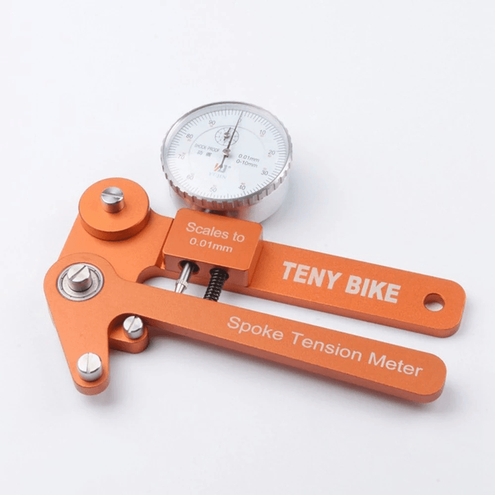 Aluminum Alloy Spoke Tension Meter Bikes Indicator Tensiometer Scales to 0.01Mm Wheel Correction Rim Adjustment Tool - MRSLM