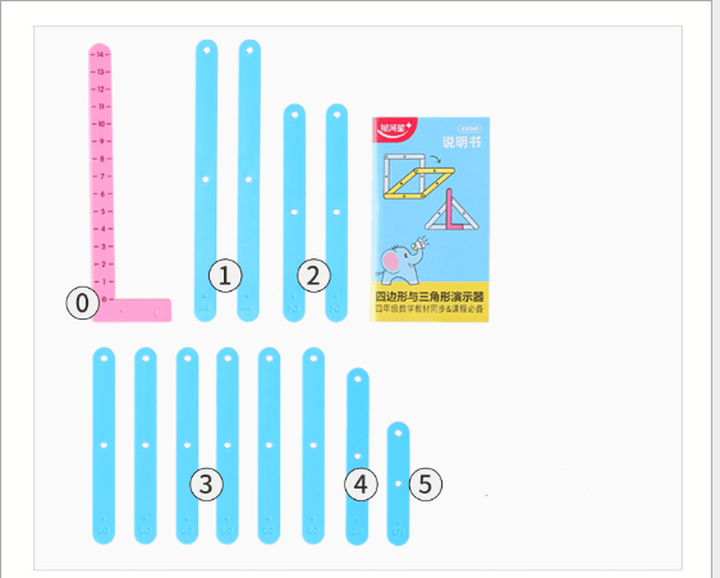 Demonstrator of the Relationship between Parallelogram and Triangle with Plastic Splicing Strip - MRSLM