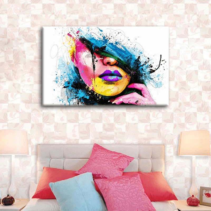 Hand Painted Oil Paintings People Modern Stretched on Canvas Wall Art for Home Decoration - MRSLM