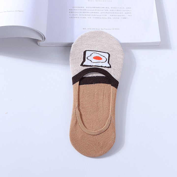 Women Cotton Cute Boat Socks Summer Breathable Anti-Slip Ankle Socks Low Socks - MRSLM