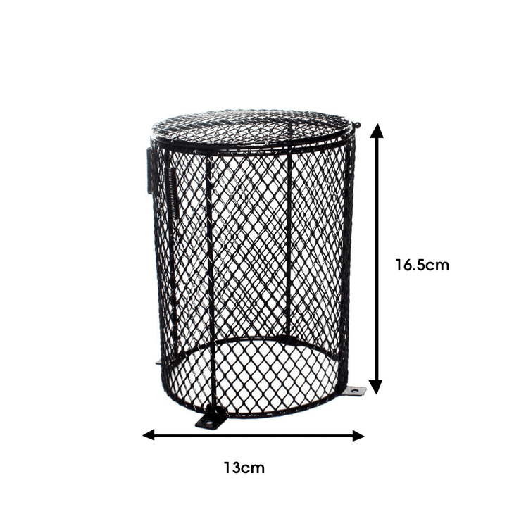 Round Reptile Heat Lamp Bulb Mesh Cage Protector Guard Anti-Scalding Lampshade - MRSLM