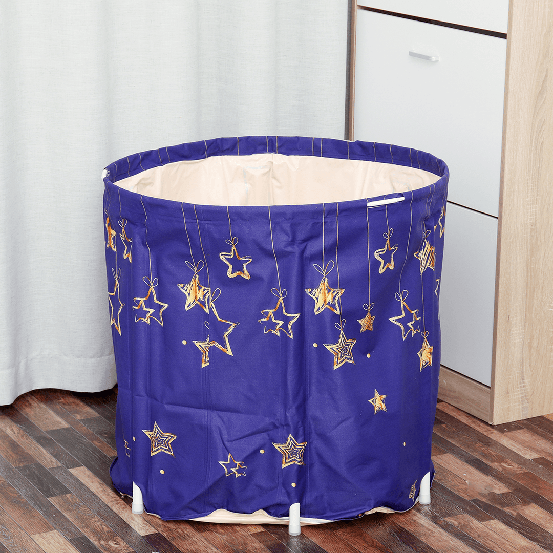 70X70Cm Starry Sky Bathtub Water Tub Folding Indoor Outdoor Portable Spa Bath Bucket - MRSLM