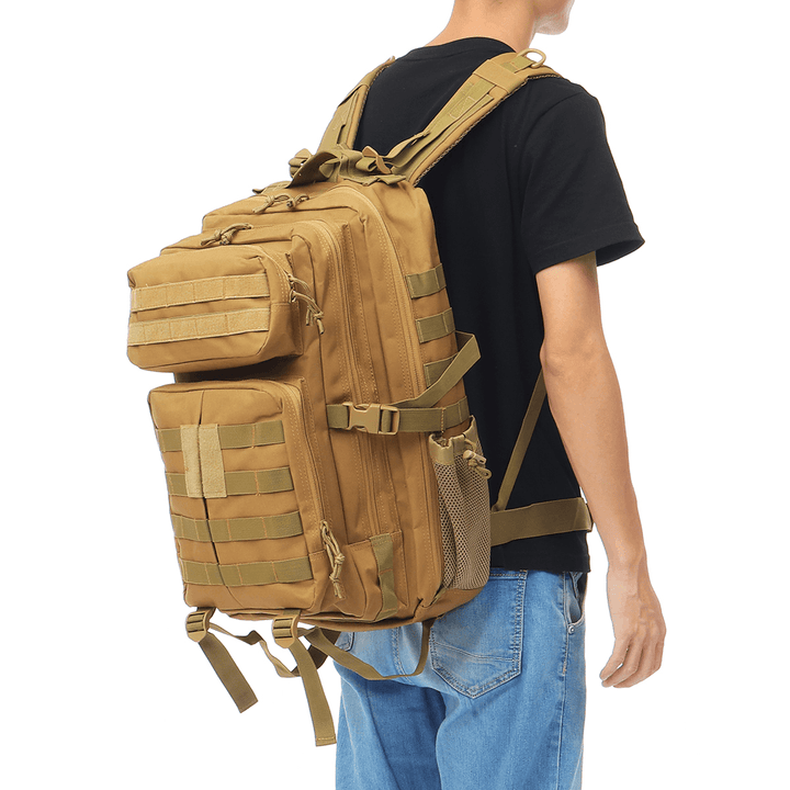 45L 900D Waterproof Tactical Backpack Oxford Cloth Molle Military Outdoor Bag Traveling Camping Hiking Climbing Bag - MRSLM