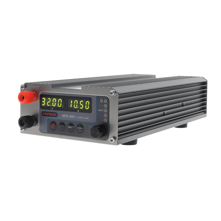 GOPHERT NPS-3001 30V 10A Compact Adjustable Digital DC Power Supply OVP/OCP/OTP Power Supply EU AU Plug - MRSLM