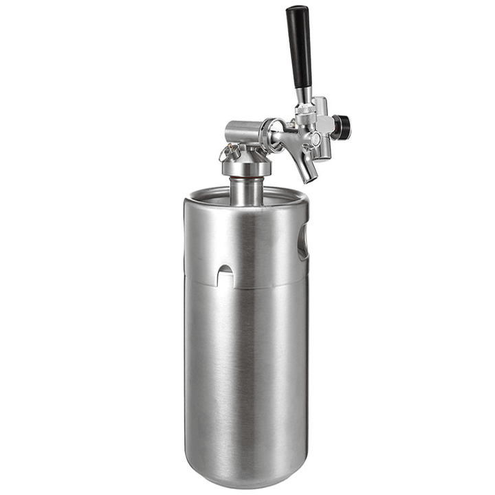 KC-BK8 4L/2L Stainless Steel 304 Beer Mini Keg Homebrew Keg Air Pressure Wine Making Tools - MRSLM