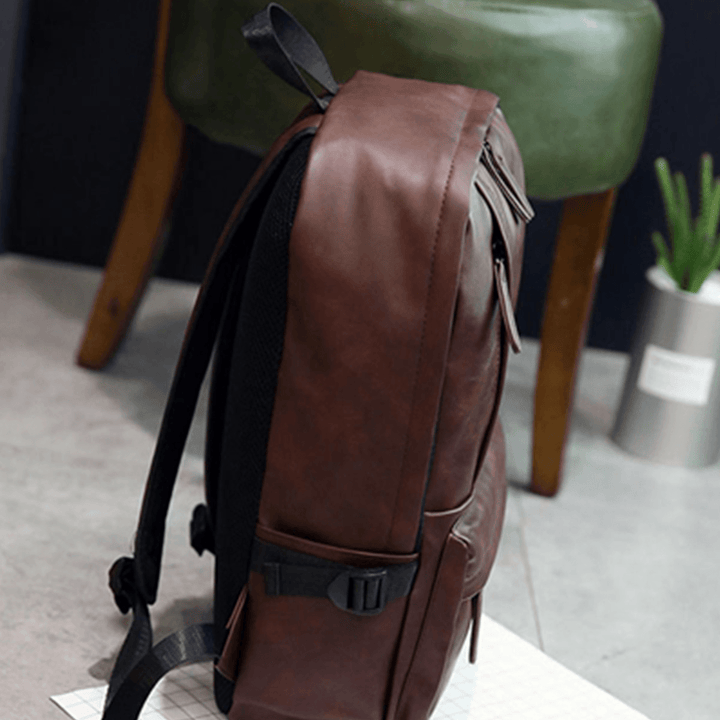 13L Leather Backpack Rucksack Laptop Shoulder Bag Outdoor Sports Travel - MRSLM