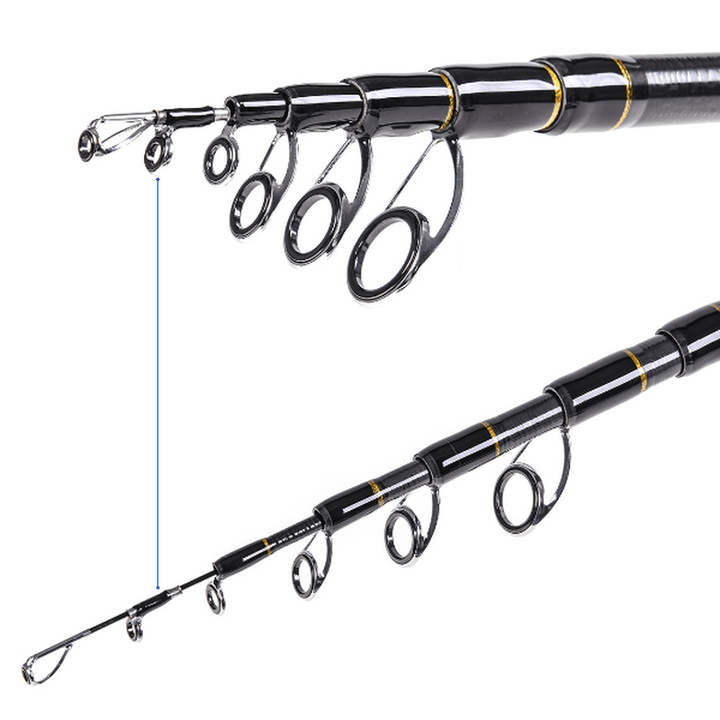 LEO Carbon Fiber 1.8/2.1/2.4/2.7M Fishing Rod Handle Fishing Pole Travel Portable Telescopic Fishing - MRSLM