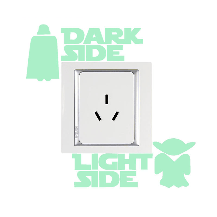 Miico Creative Movie Roles Sumurai Light Luminous Stickers PVC Removable Home Room Decorative Wall Switch Decor Sticker - MRSLM