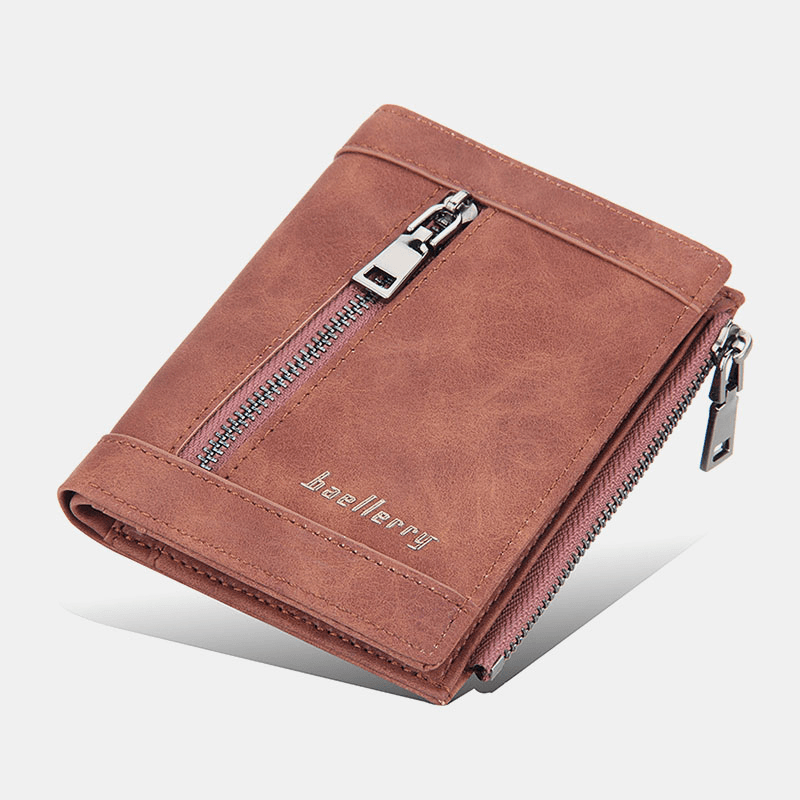 Men Faux Leather Fashion Casual Multi-Slot Card Holder Wallet - MRSLM