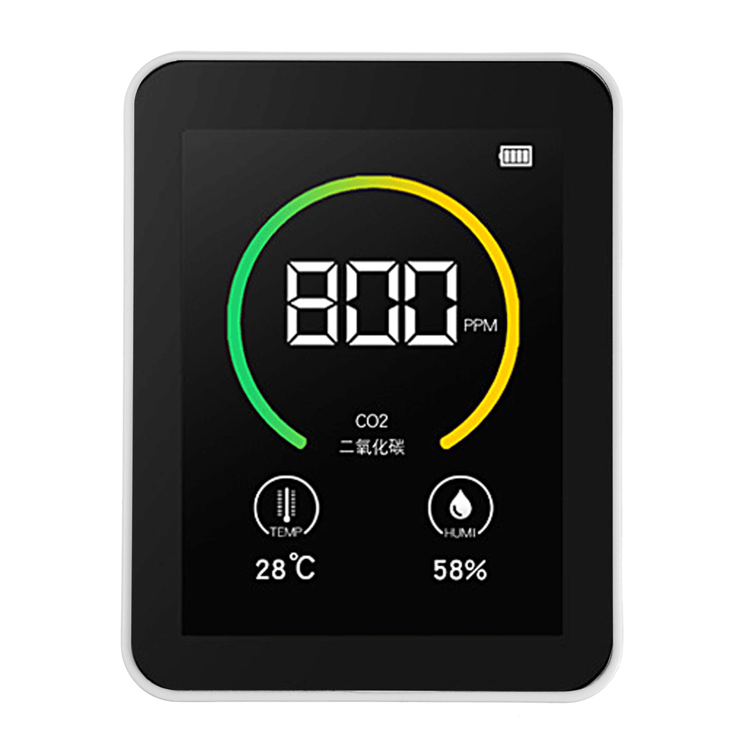 Gas Co2 Sensor Detector Air Quality Monitor Analyzer W/ Temperature Humidity Display - MRSLM