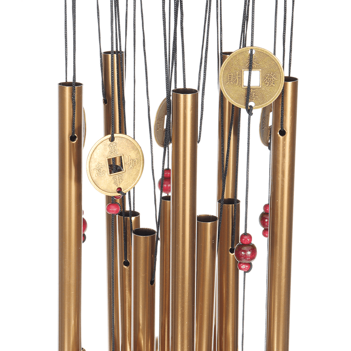 Wind Chimes Large Tone Resonant Bell 10 Tubes Chapel Church Garden Decor 33" - MRSLM