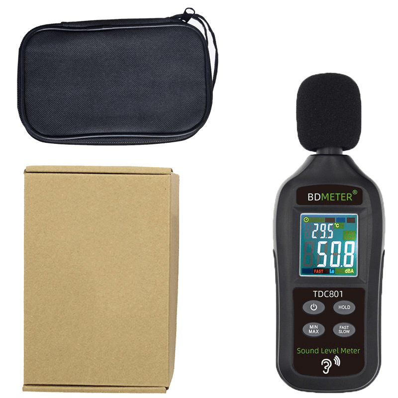 BDMETER TDC801 Handheld Digital Noise Meter 35~135Db Sound Level Decibel Meter Mini Sound Tester Volume Test - MRSLM