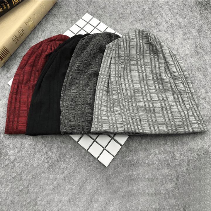 Mens Womens Winter Slouchy Beanie Caps Brimless Bonnet - MRSLM