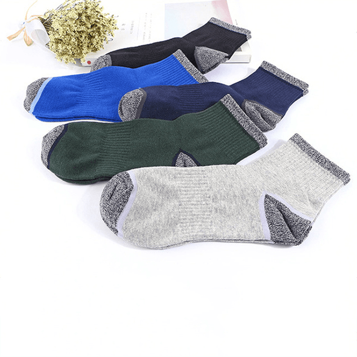 Men Sport Breathable Cotton Middle Tube Socks Casual Elastic Adjustable Socks - MRSLM