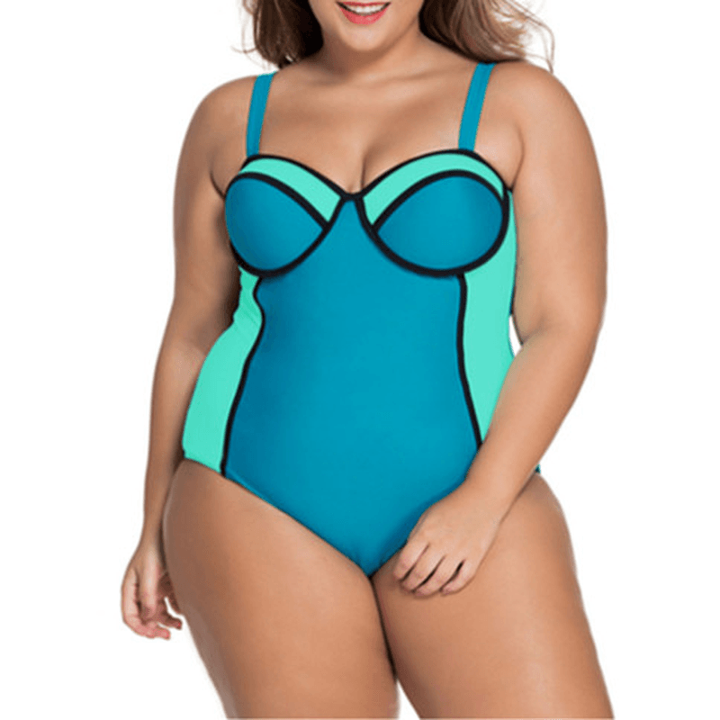 Summer plus Size Steel Ring Push up Swimsuit Suspenders Backless Sexy Swimwear - MRSLM