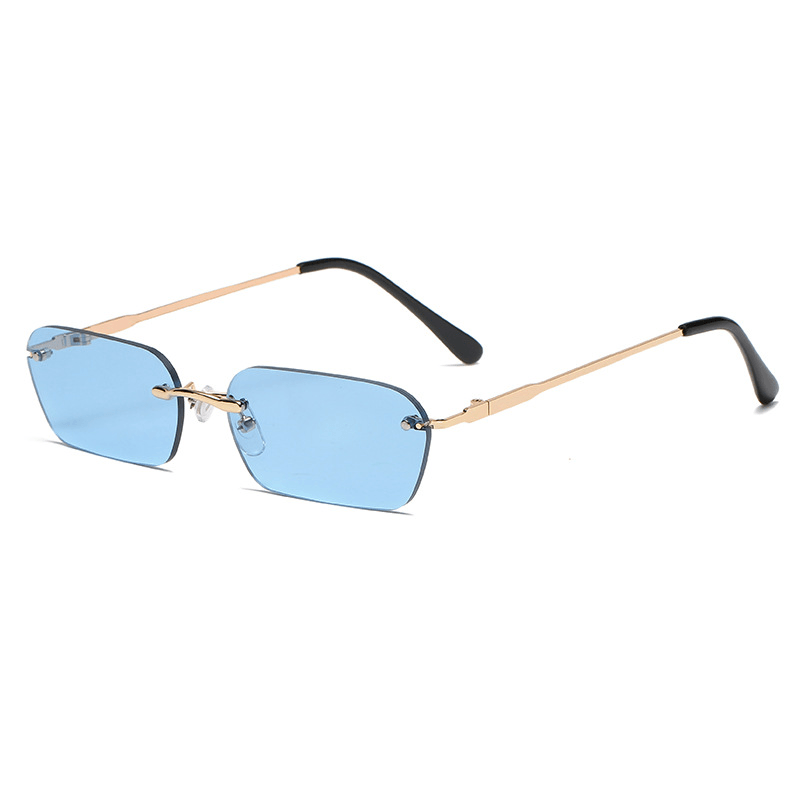 Personality Square Rimless Sunglasses Men'S and Women'S Tide Ocean Lens Glasses - MRSLM