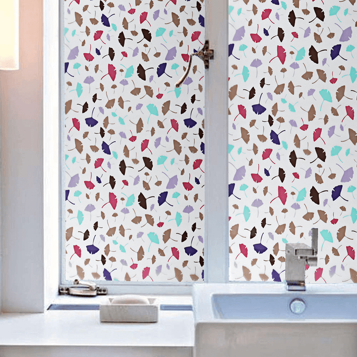 3D PVC Waterproof Glass Sticker UV Blocking Window Film Decor Privacy Static Cling for Bath Decor - MRSLM