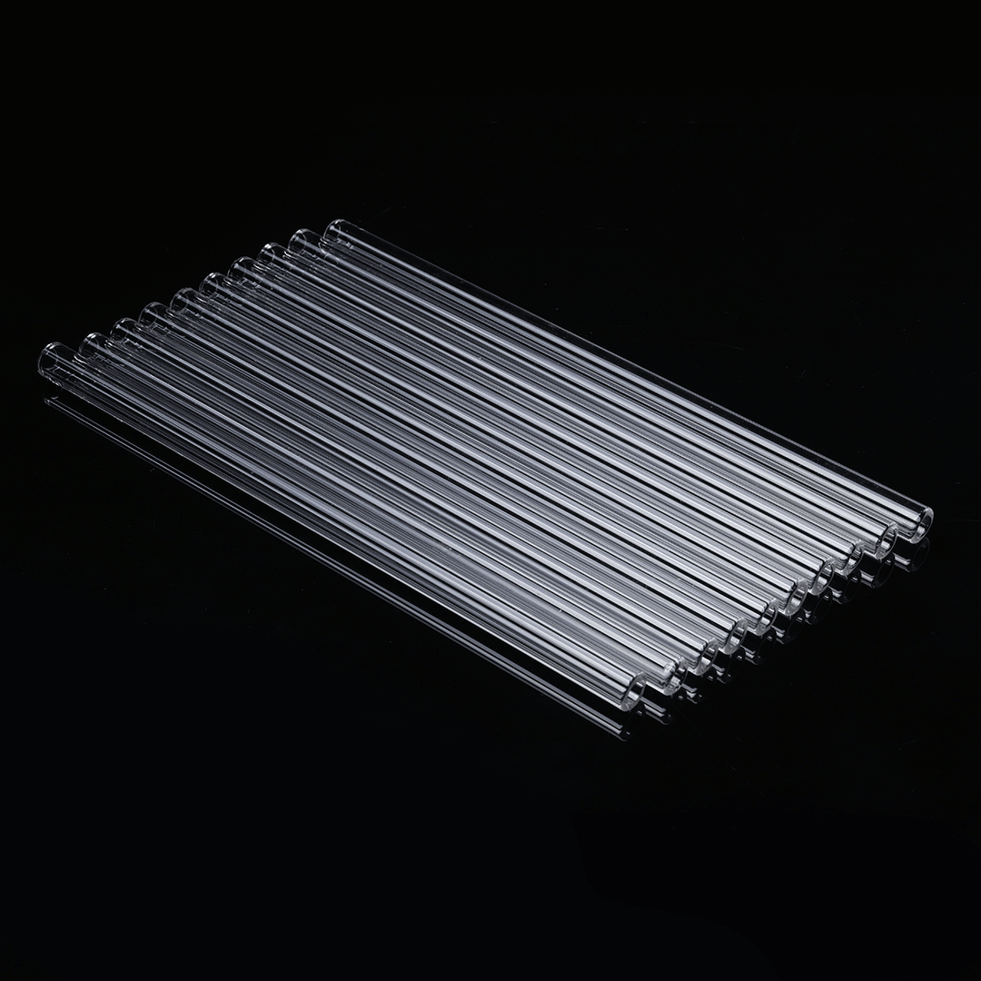 10Pcs Length 200Mm OD 10Mm 1.5Mm Thick Wall Borosilicate Glass Blowing Tube Lab Factory School Home Tubes - MRSLM