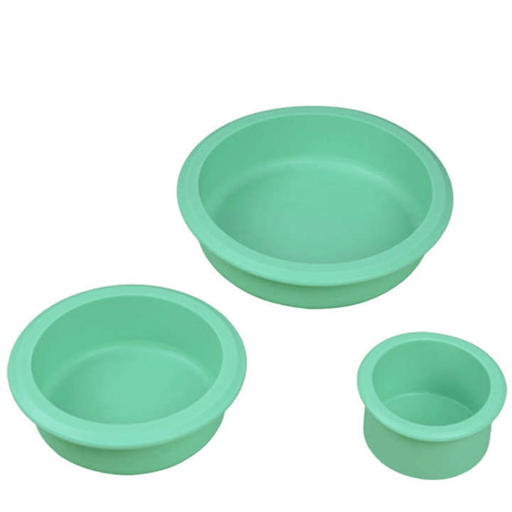 3Pcs Cake Molds round Bake Pan DIY Party Wedding Birthday Cupcake Mould Baking Tool - MRSLM