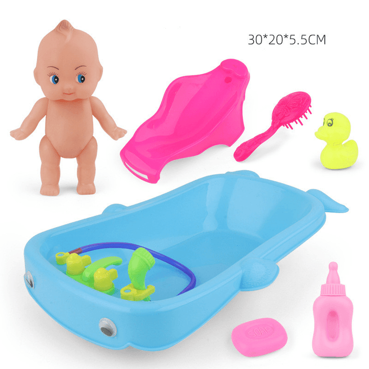 Baby Playing in Water Tub with Bath Toys - MRSLM