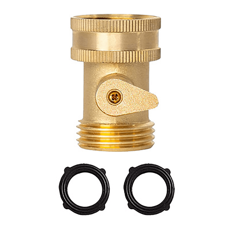 Brass Single-Way Ball Valve 3/4 Threaded Water Pipe Joint Garden Straight-Through Ball Valve Joint Single-Way Joint - MRSLM