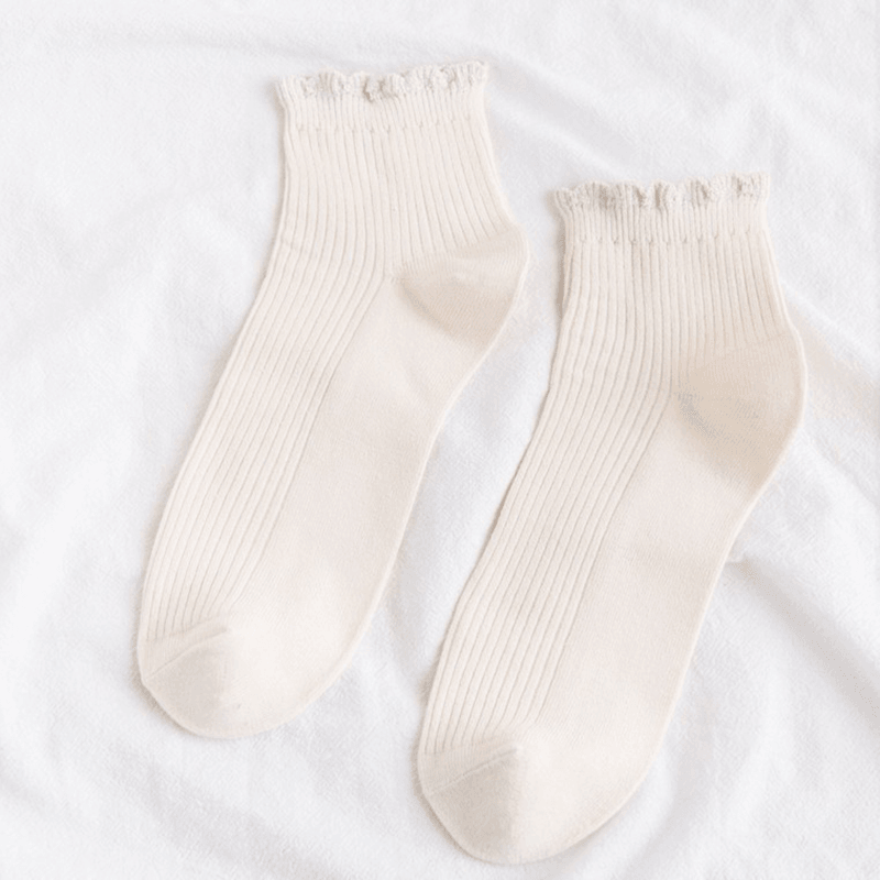 Women Summer Breathable Short Tube Socks Cotton Boat Socks - MRSLM