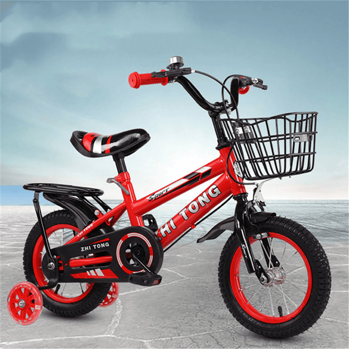 12Inch/16Inch 2 Wheels Kids Bike with Pedal Flashing Guar Wheels Children Bicycle for Beginner Rider Training for Ages 3-7 Childs - MRSLM