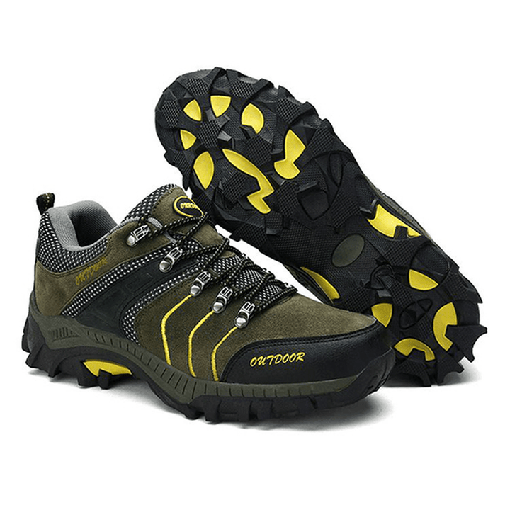 Men Breathable Wear Resistance Outsole Outdoor Hiking Athletic Shoes - MRSLM