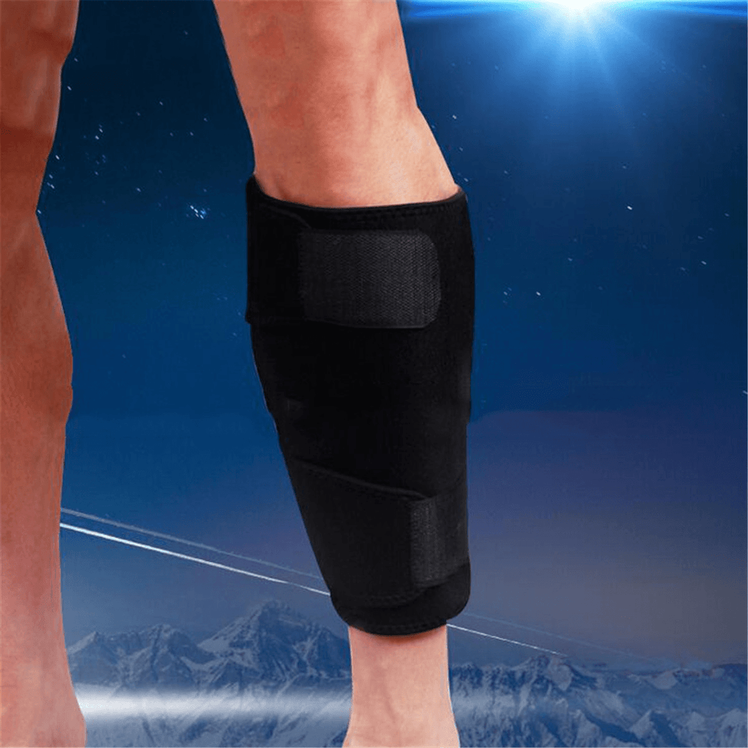 Sports Adjustable Foot Support Neoprene Calf Shin Support Wrap Brace Splint Band Sleeve Injury Guard - MRSLM