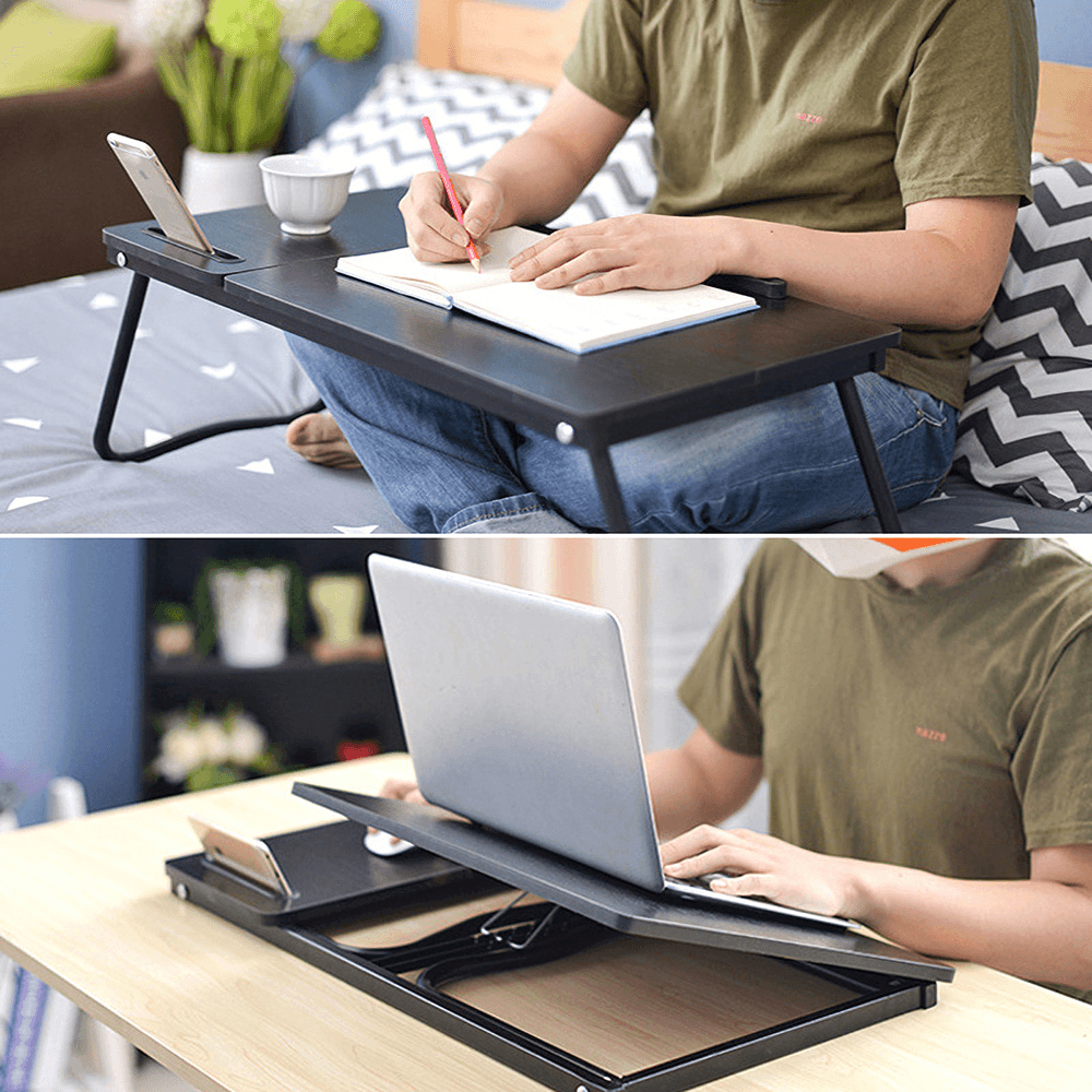 Foldable Laptop Stand Desk Lap Bed Table Tray Computer Portable Adjustable Height Table for Children Student Home - MRSLM