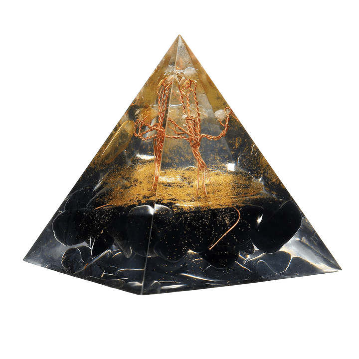 Orgone Pyramid Energy Generator Tower Home Reiki Healing Crystal 60X56X56Mm Decorations - MRSLM