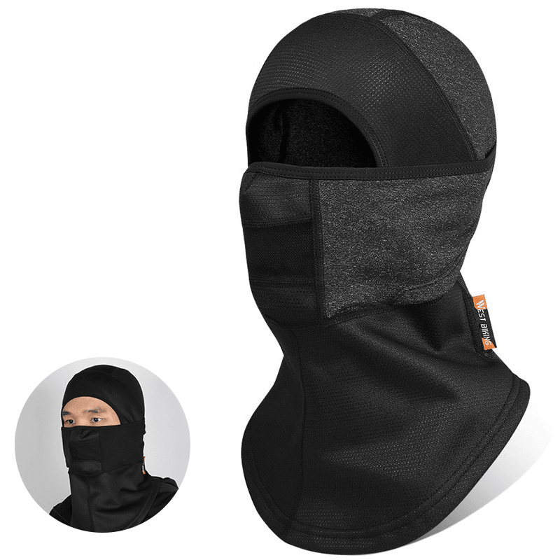 WEST BIKING Thermal Face Mask Wind-Proof Cycling Neck Warmer Motorcycle under Helmet Lining Mask Caps with Ear Covers Retention Hat - MRSLM