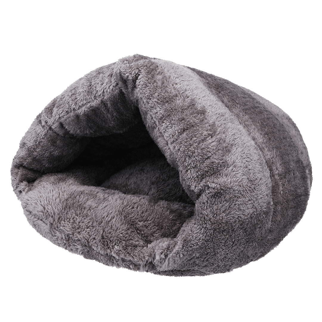 Pet Bed Puppy Cushion House Cave Cat Sleep Bag Soft Warm Kennel Mat Blanket - MRSLM