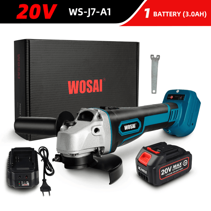 WOSAI M14 Cordless Brushless Angle Grinder 20V Lithium-Ion Grinding Machine Cutting Electric Angle Grinder Grinding Brushless Power Tool - MRSLM