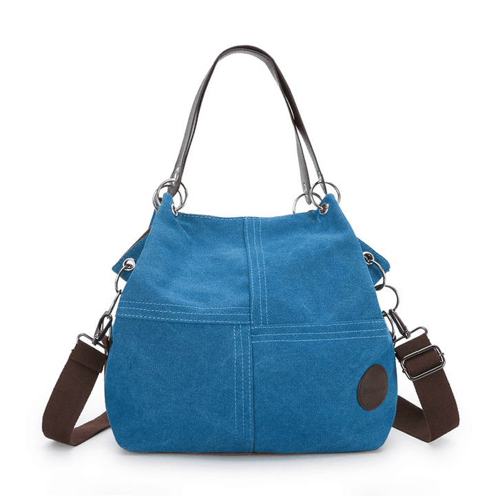 Women Casual Canvas Multi-Carry Handbag Shoulder Bag - MRSLM